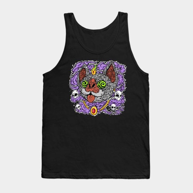 Spooky Bat King Tank Top by flynnryanart